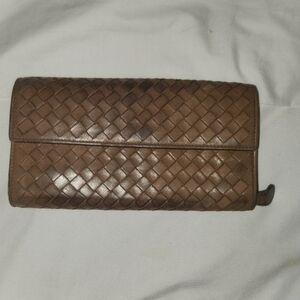 Bottega Veneta Brown Long Wallet
